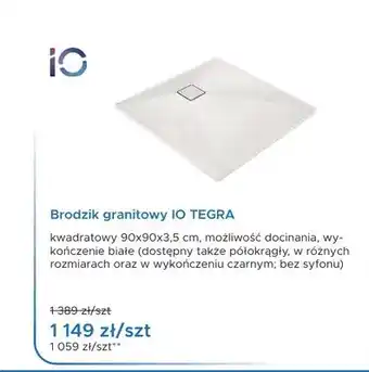 Brodzik granitowy IO Tegra