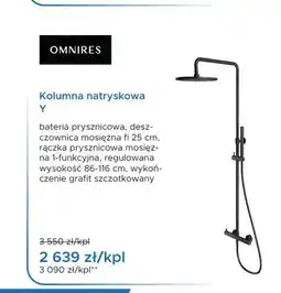 Blu Kolumna natryskowa Omnires Y grafit szczotkowany oferta
