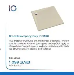 Blu Brodzik kompozytowy IO SMIG kwadratowy oferta