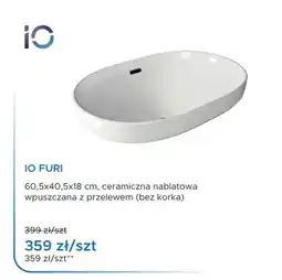 Blu Umywalka wpuszczana IO FURI oferta
