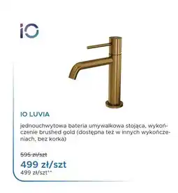 Blu Bateria umywalkowa iO Luvia brushed gold oferta