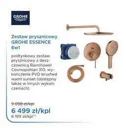 Blu Zestaw prysznicowy Grohe Essence 6w1 oferta