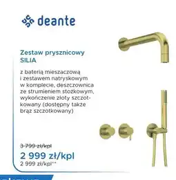 Blu Zestaw prysznicowy Deante Silia oferta