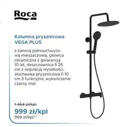 Blu Kolumna prysznicowa Roca Vega Plus czarny mat oferta
