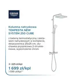 Blu Kolumna natryskowa Grohe Tempesta New System 250 Cube oferta