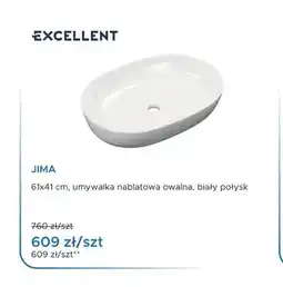 Blu Umywalka nablatowa owalna Excellent Jima oferta