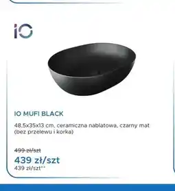Blu Umywalka nablatowa IO MUFI BLACK oferta