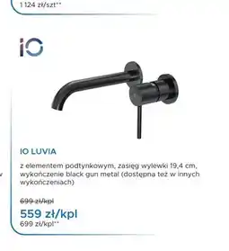 Blu Bateria umywalkowa podtynkowa iO Luvia black gun metal oferta