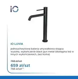 Blu Bateria umywalkowa stojąca wysoka iO Luvia black gun metal oferta