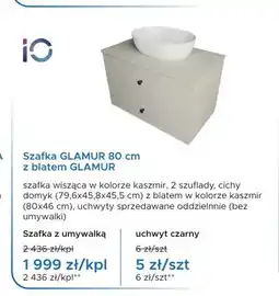 Blu Szafka GLAMUR 80 cm z blatem GLAMUR IO oferta