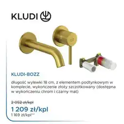 Blu Bateria umywalkowa podtynkowa Kludi Bozz złoty szczotkowany oferta