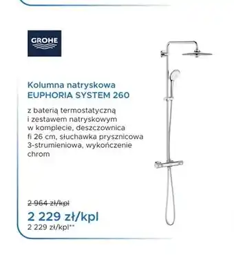 Kolumna natryskowa Grohe Euphoria System 260
