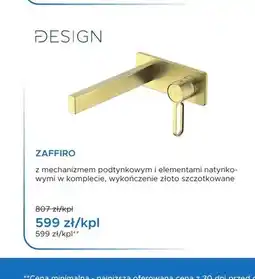 Blu Bateria umywalkowa podtynkowa Design Zaffiro złoto szczotkowane oferta