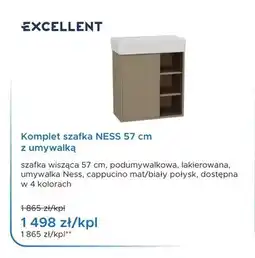 Blu Komplet szafka NESS 57 cm z umywalką Excellent oferta