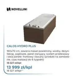 Blu Wanna z hydromasażem Novellini Calos Hydro Plus oferta