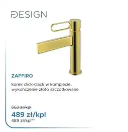 Blu Bateria umywalkowa stojąca Design Zaffiro złoto szczotkowane oferta