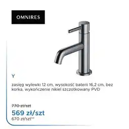 Blu Bateria umywalkowa stojąca Omnires Y nikiel szczotkowany oferta