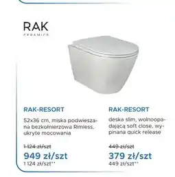 Blu Miska WC wisząca RAK Ceramics Rak-Resort oferta