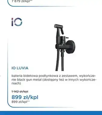 Bateria bidetowa podtynkowa z zestawem IO Luvia