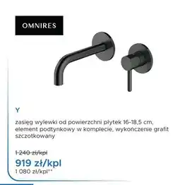 Blu Bateria umywalkowa podtynkowa Omnires Y grafit szczotkowany oferta