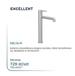 Blu Bateria umywalkowa stojąca wysoka Excellent Delta Pi nikiel szczotkowana oferta