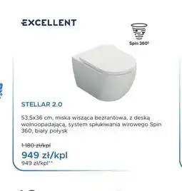 Blu Miska WC wisząca Excellent Stellar 2,0 z deską oferta