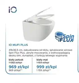 Blu Miska WC wisząca IO Mufi Plus z deską slim biały połysk oferta