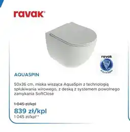 Blu Miska WC wisząca Ravak Aquaspin oferta