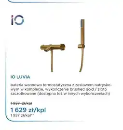 Blu Bateria wannowa termostatyczna IO Luvia złoto szczotkowane oferta