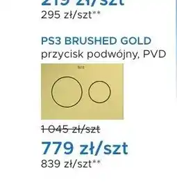 Blu Przycisk spłukujący Roca PS3 brushed gold oferta