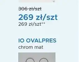 Blu Przycisk spłukujący IO OVALPRES chrom mat oferta