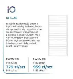 Blu Grzejnik łazienkowy IO Klar 50/100 cm oferta