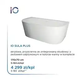 Blu Wanna przyścienna akrylowa IO Sula Plus oferta