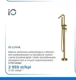 Blu Bateria wannowa wolnostojąca IO Luvia złoto szczotkowane oferta