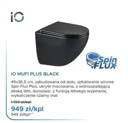 Blu Miska WC wisząca iO Mufi Plus Black oferta