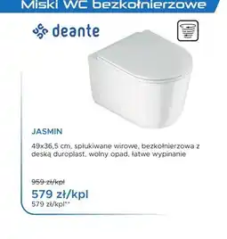 Blu Miska WC wisząca Deante Jasmin z deską duroplast oferta