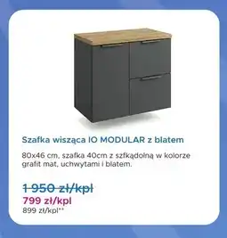 Blu Szafka wisząca IO MODULAR z blatem grafit mat oferta