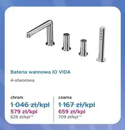 Blu Bateria wannowa IO VIDA czarna 4-otworowa oferta