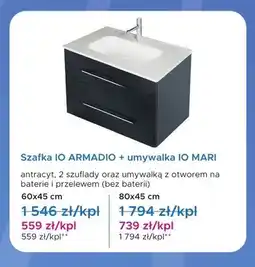 Blu Szafka IO ARMADIO + umywalka IO MARI 60x45 cm oferta