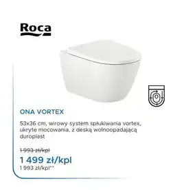 Blu Miska WC wisząca Roca Ona Vortex z deską oferta