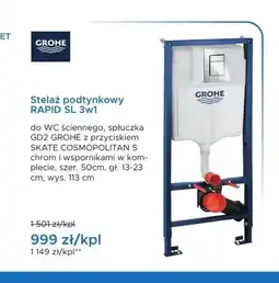 Blu Stelaż podtynkowy GROHE RAPID SL 3w1 oferta