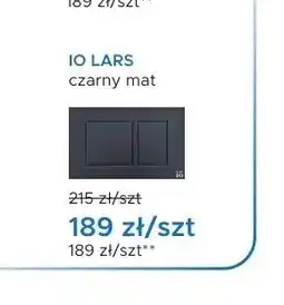 Blu Przycisk spłukujący IO LARS czarny mat oferta