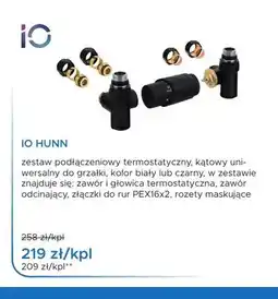 Blu Zestaw podłączeniowy termostatyczny IO Hunn oferta