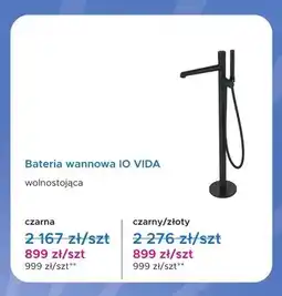 Blu Bateria wannowa IO VIDA czarna wolnostojąca oferta