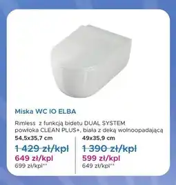 Blu Miska WC IO ELBA Rimless 54,5x35,7 cm oferta