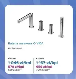 Blu Bateria wannowa IO Vida 4-otworowa czarna oferta