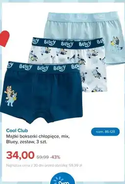 Smyk Majtki bokserki chłopięce Cool Club Bluey 3-pak oferta