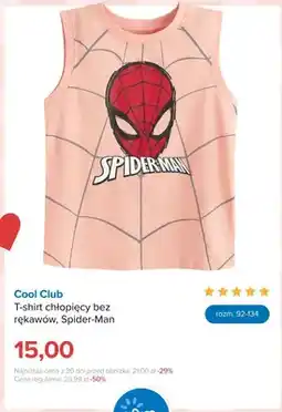 Smyk T-shirt chłopięcy bez rękawów Spider-Man Cool Club oferta