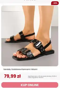 Renee Sandały Renee Ozdobione Klamrami i Nitami oferta