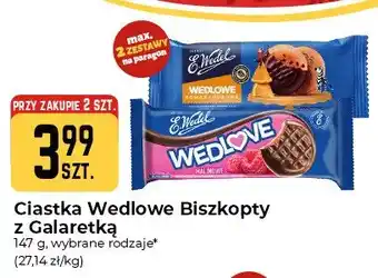 Ciastka biszkopty z galaretką pomarańczową E.Wedel Wedlowe